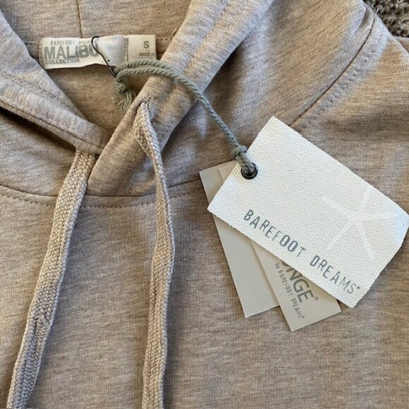 NWT Barefoot Dreams Fleece Luxe Lounge Anorak Hoodie Oatmeal Small - Picture 11 of 15